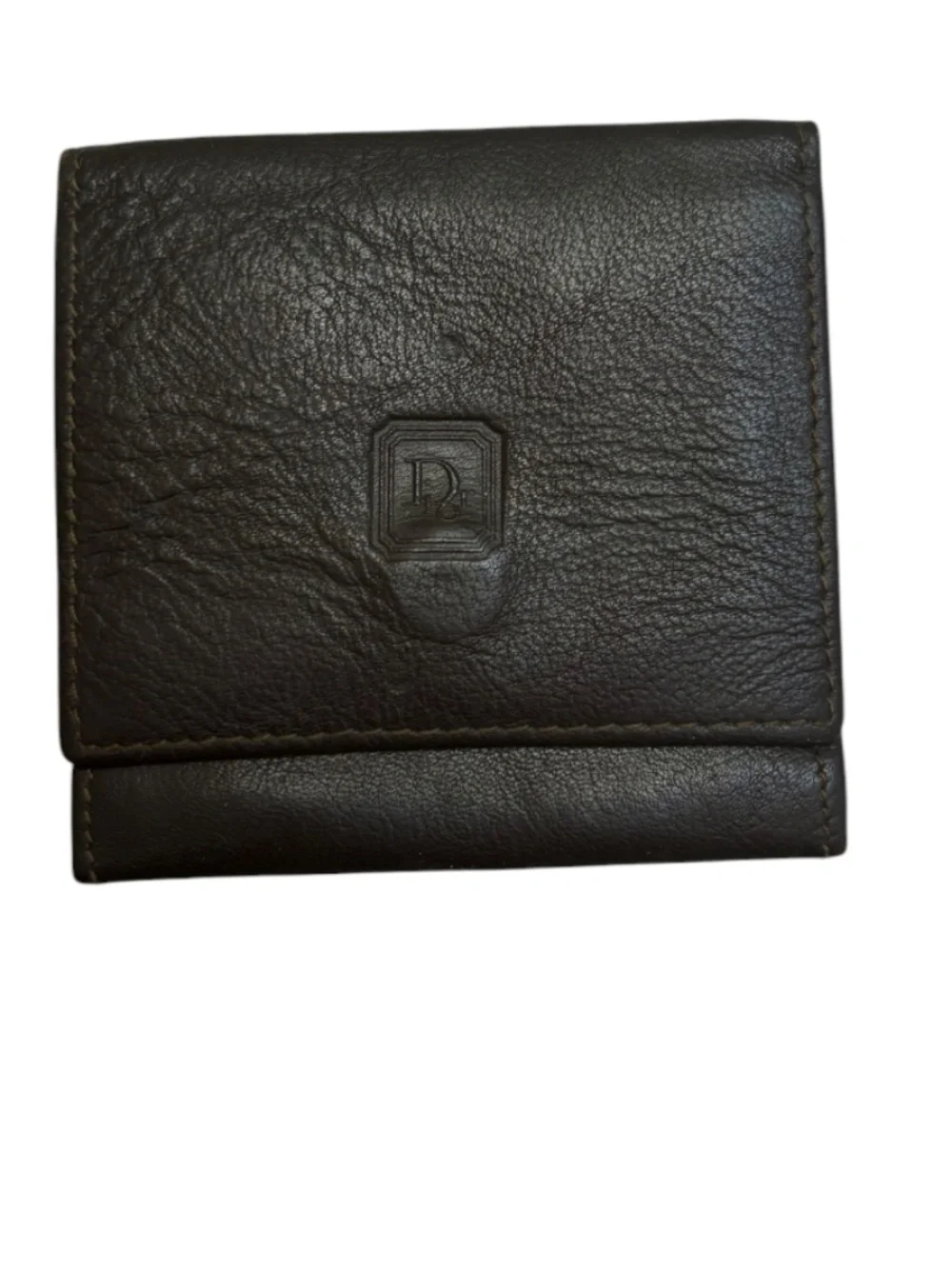 Dior vintage brown leather coin pouch